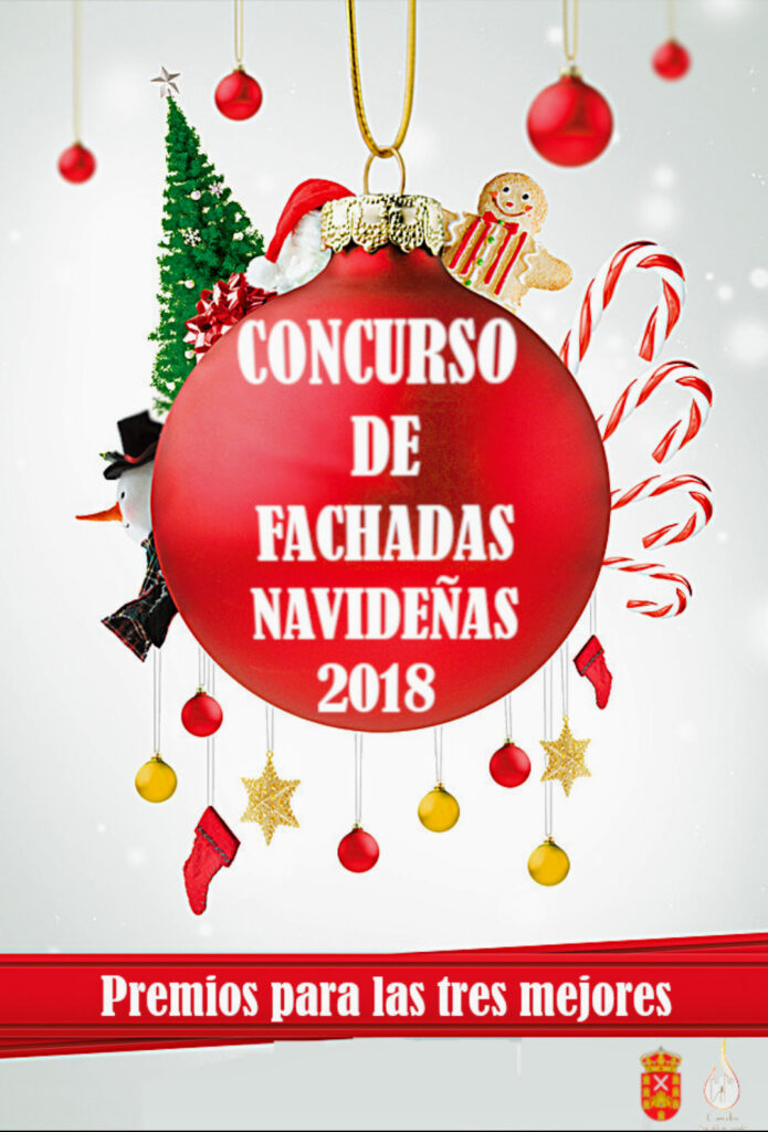 Cartel con bola de navidad